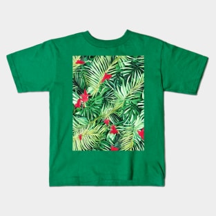 Tropical plants nature background Kids T-Shirt